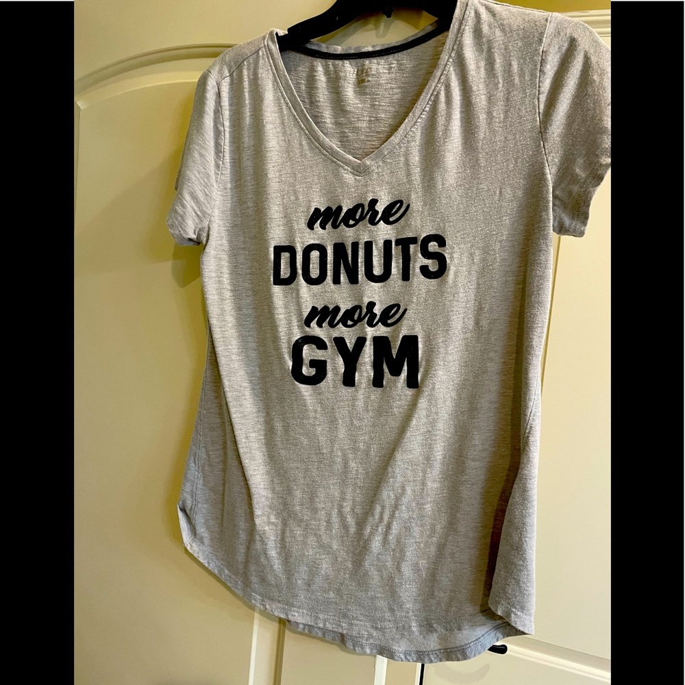 Workout tees. 2 fun shirts to workout in. Gently worn. Size medium